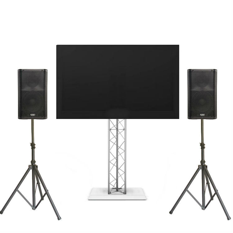 50-inch HDTV with Speakers and Truss Stands Rental