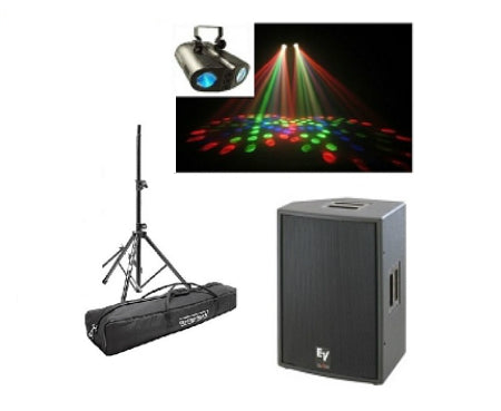 One Powered Speaker with iPod Connection and Party Light Rental Special