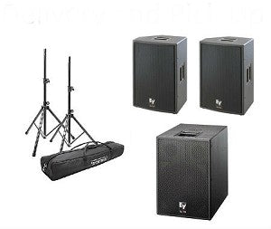 Basic Speaker System Rental Package With One Sub